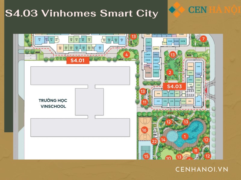 Mặt bằng S4.03 Vinhomes Smart City thu hút các nhà đầu tư săn đón ngay khi ra mắt