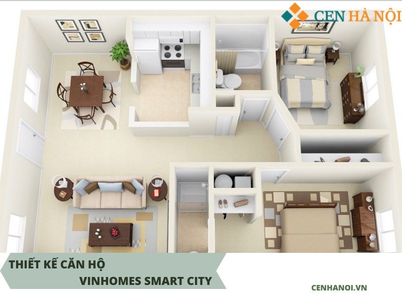 Thiết kế căn hộ Vinhomes Smart City phù hợp với nhu cầu khách hàng hiện đại